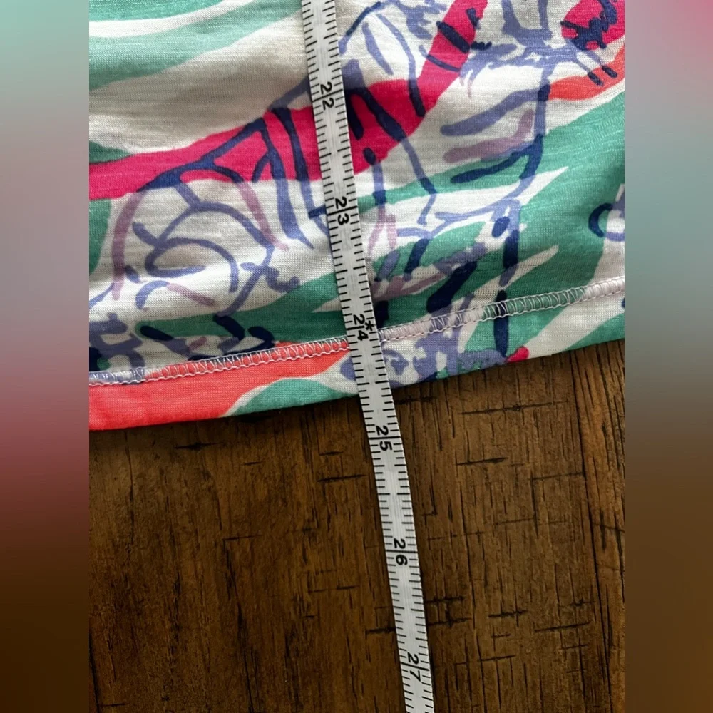 Lilly Pulitzer Racerback tee shirt animal print multi colored size medium - Picture 5 of 14